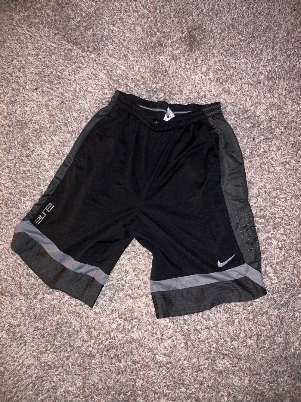 Nike Men’s Black Athletic Shorts with Gray Accents